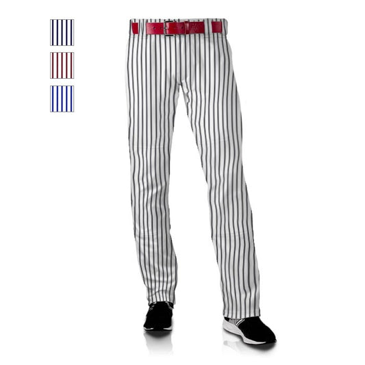 Men's Polyester Clemson Scarlet Pinstripe Baseball Pant